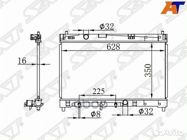 Радиатор Toyota Vitz 05-10 / Yaris 05-13 ty000w