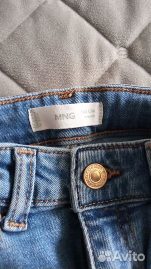 Джинсы mango для девочки 134 новые