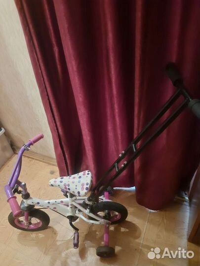 Велосипед с родительской ручкой