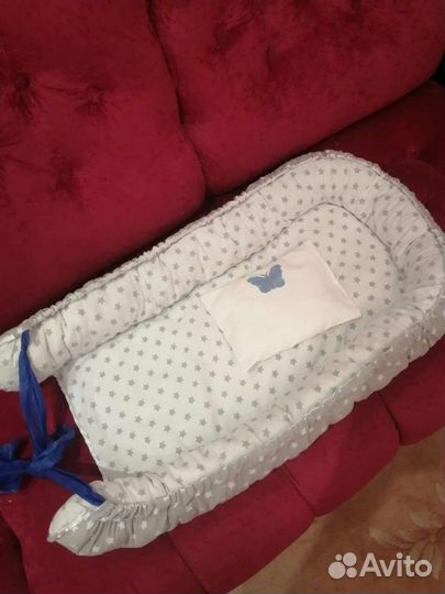 Кокон -гнездышко с подушечкой для новорожденных