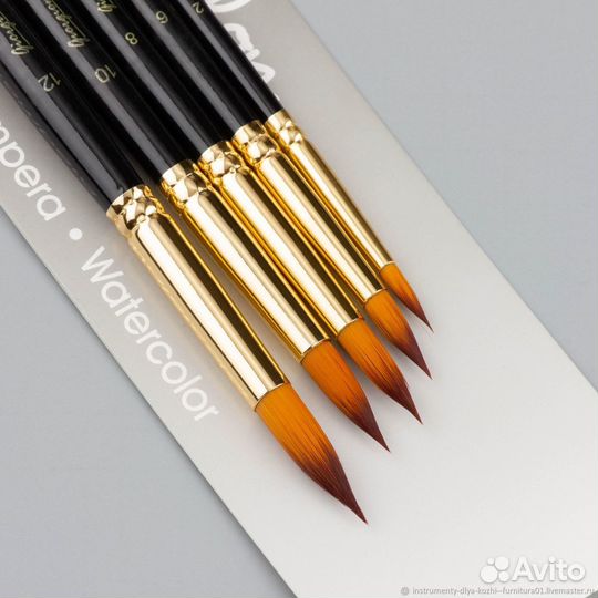Кисти художественные набор 6 шт. из нейлона мс-400