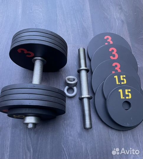 Гантели стальные от 11кг до 80кг разборные