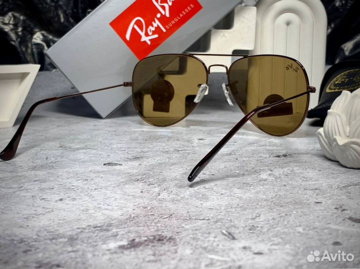 Очки Ray Ban Aviator коричневые