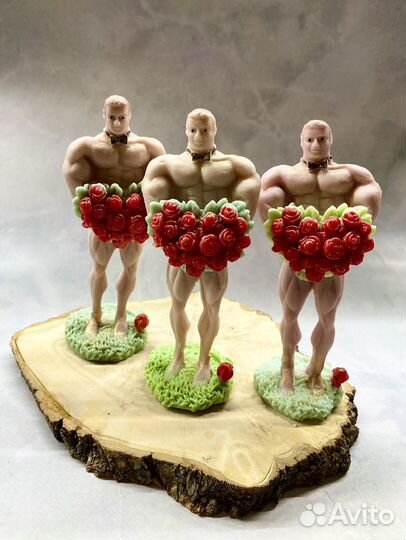 Мыльный качок с букетом роз, зверюшки