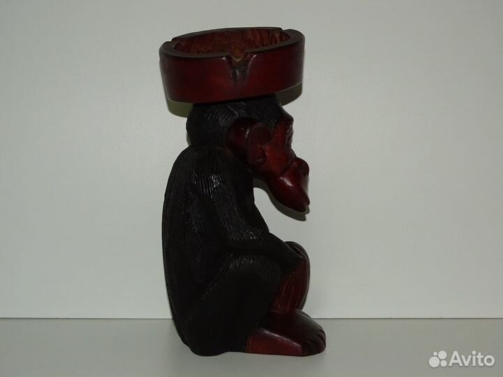 Скульптура обезьяна. Дерево Африка 1970-е