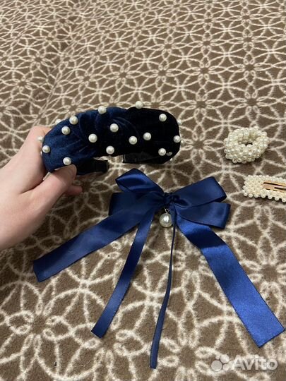 Заколки,ободок,резинка.Цена за все