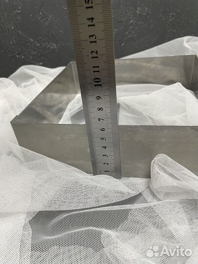 Форма металлическая квадрат торт 20*5 см