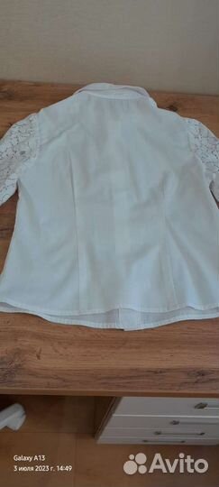Блузка белая 128