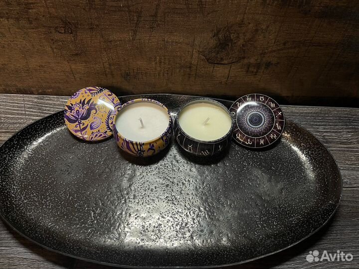 Готовые свечи и баночки для изготовления свечей