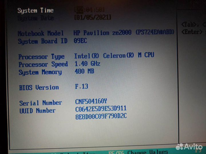 Ноутбук Hp Pavillion ZE2000