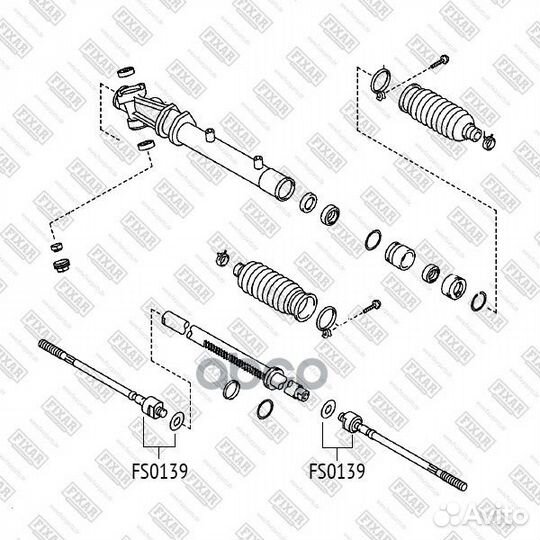 Тяга рулевая левая/правая FS0139 fixar