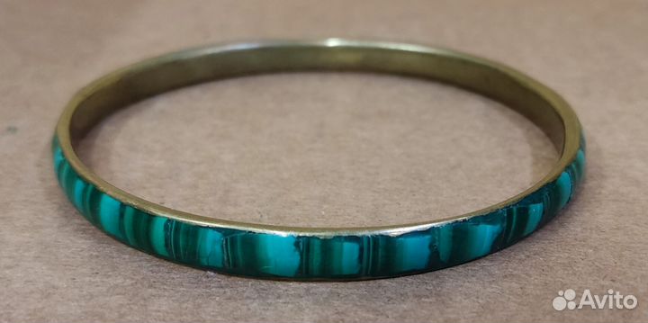 Браслет Медный с Малахитом Малахит Винтаж СССР