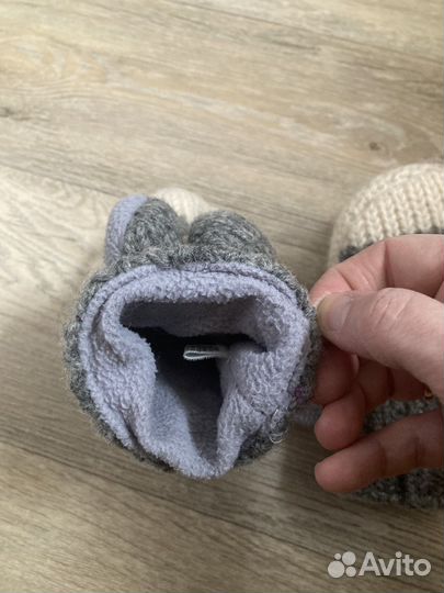 Варежки зимние детские на 3-6 лет