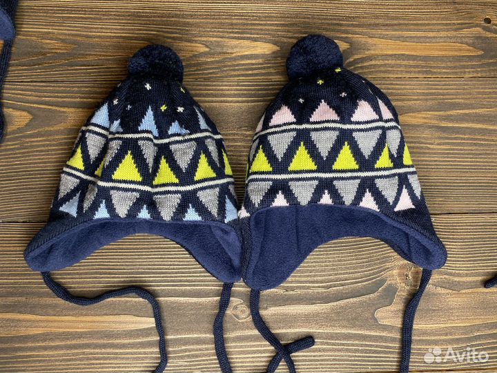 Шапка reima синяя(треугол), зима