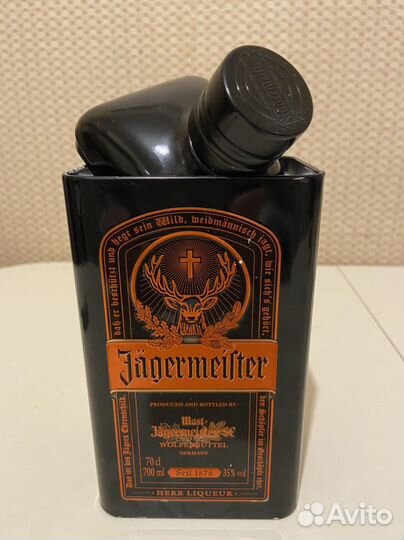 Подарочная коробка для бутылки металл jagermaister