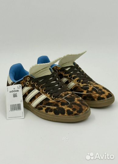 Кеды adidas samba leopard женские