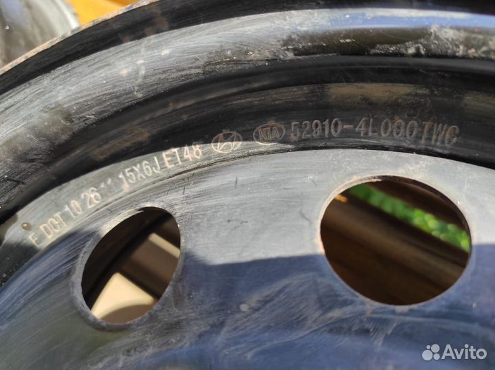 Оригинальные диски Kia, Huyndai R15, с колпаками