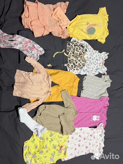 Вещи пакетом для девочки 74-80-86