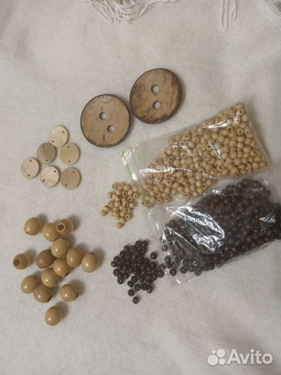 Деревянные бусины для рукоделия