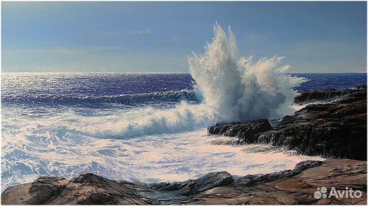 Картины маслом волны и шторма 10 разных