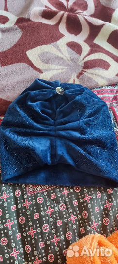 Шапка бархатная