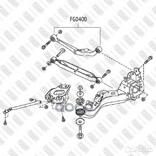 С-б.зад.рычага nissan qashqai 06 FG0400 fixar