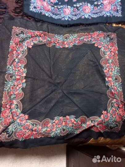 Платки: павлопосадские, оренбургские, хлопок