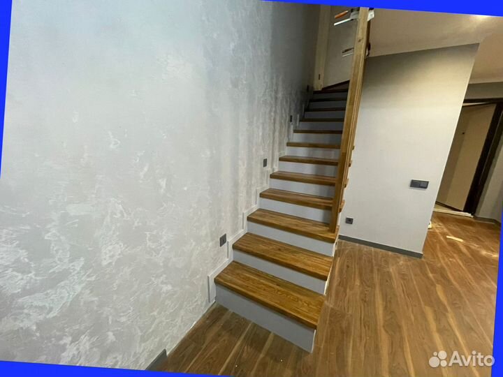 Отделка бетонной лестницы деревом