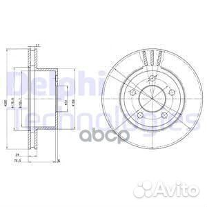 Диск торм Jeep Grand Cherokee bg3533 Delphi