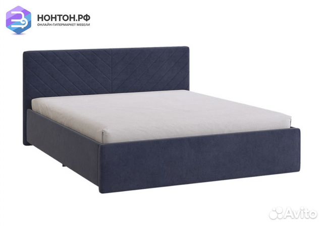 Кровать Сандра 2 1.6 м синяя