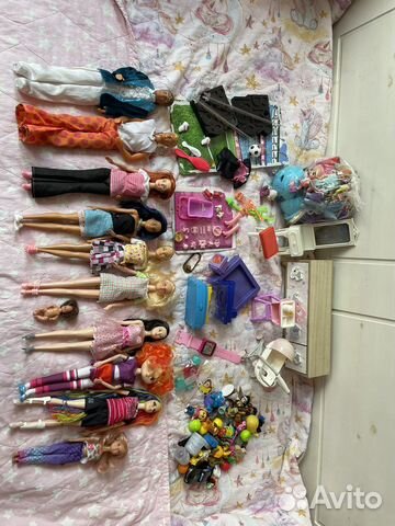 Куклы барби мебель пакетом