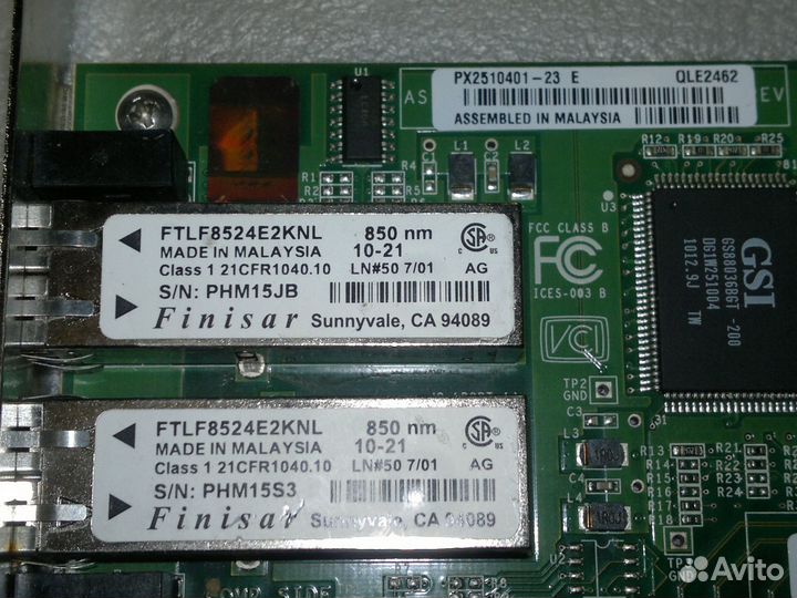 Контроллер QLogic QLE2462 2x4Gb PCIe