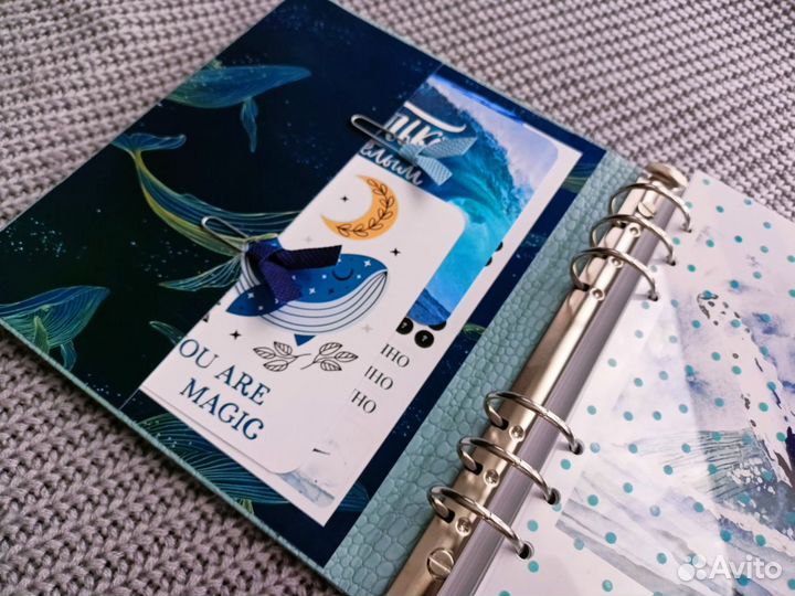 Ежедневник Киты ручная работа