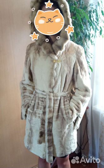 Шуба норковая с капюшоном 42-44