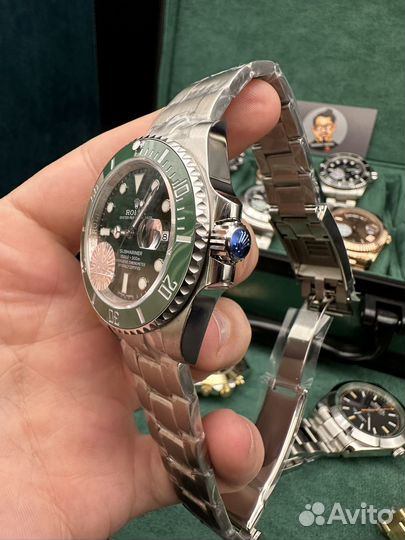 Часы rolex submariner hulk 40мм механические