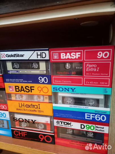 Аудиокассеты новые,запечатанные Denon,Tdk,Basf