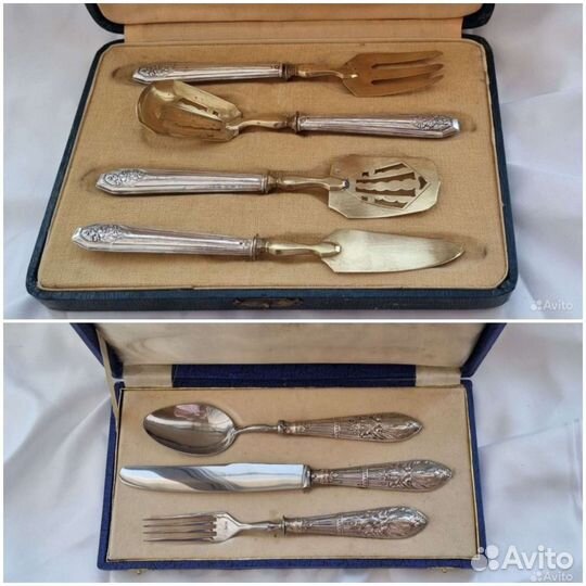 Столовые приборы нож ложка вилка эгоист серебро