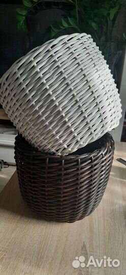 Кашпо подвесное из ротанга