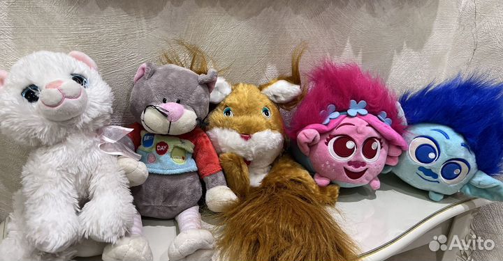 Мягкие игрушки кот троли белка