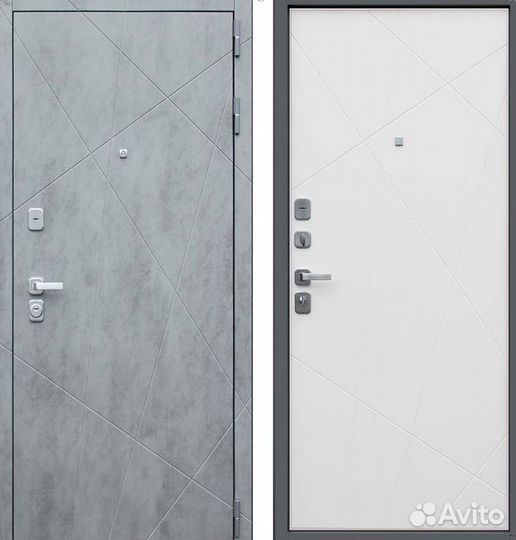 Дверь входная Бетон тёмный металлическая