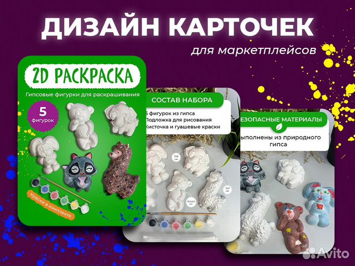 Инфографика для маркетплейсов дизайн карточки