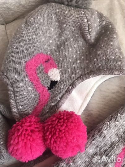 Комплект шапка, шарф и варежки 3-6 лет