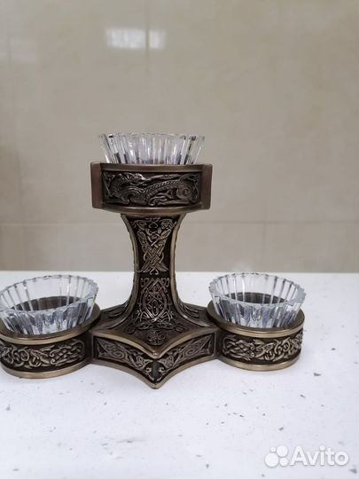 Подсвечник, Молот Тора(на 3 чайных свечи)