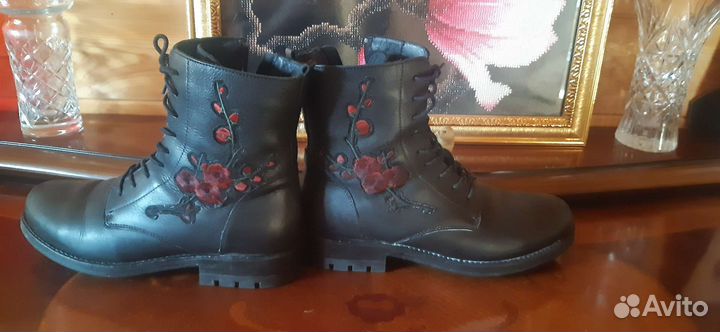 Ботинки деми. Кожанные