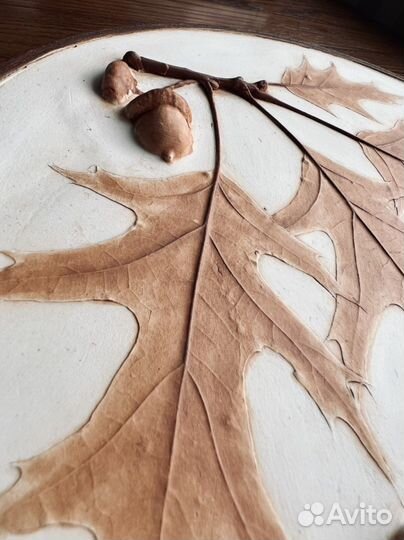 Ботанический барельеф / панно из гипса / картина