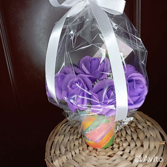 Розы из мыла