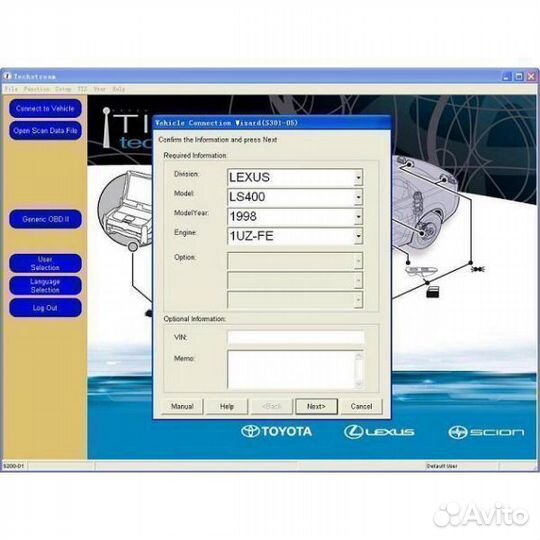 Автосканер Toyota mini vci дилерский для Тойота