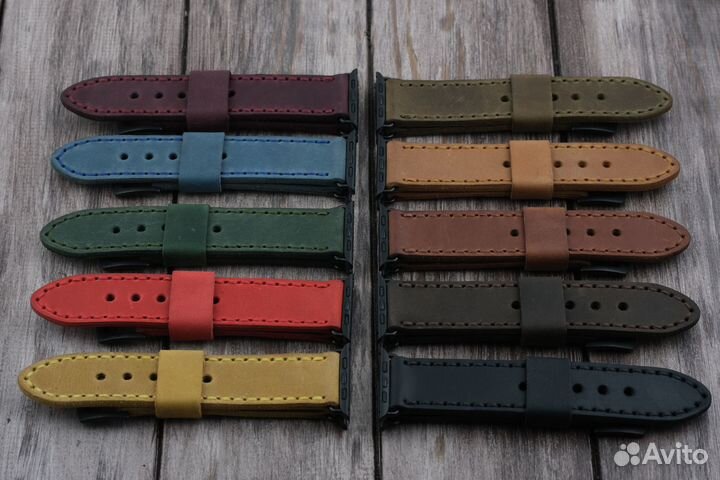 Кожаный ремешок для Apple Watch series 1-8