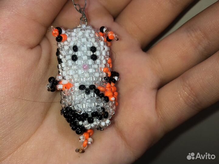 Амигуруми из бисера котик