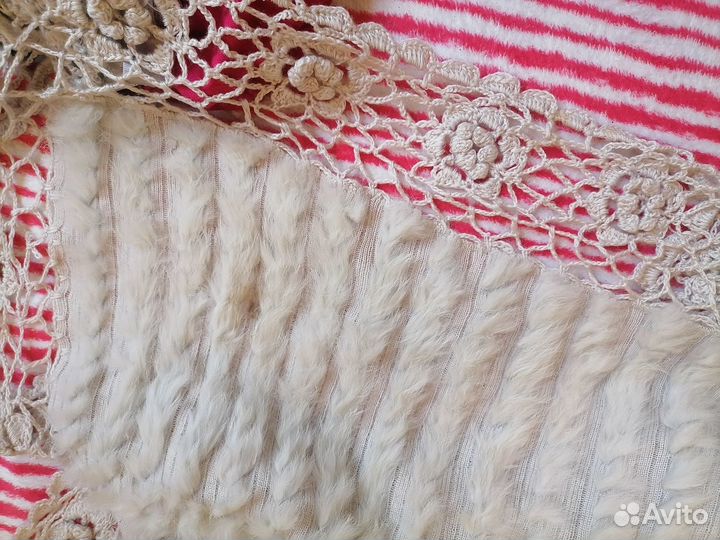 Накидка мех +вчзаное кружево